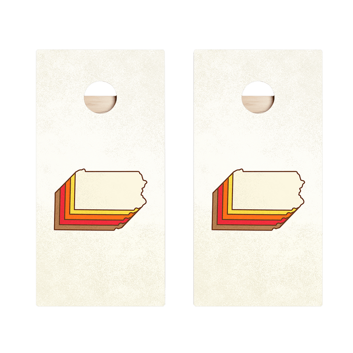 Retro Pennsylvania Star Cornhole Boards - ACA - 000363 | American Cornhole Association