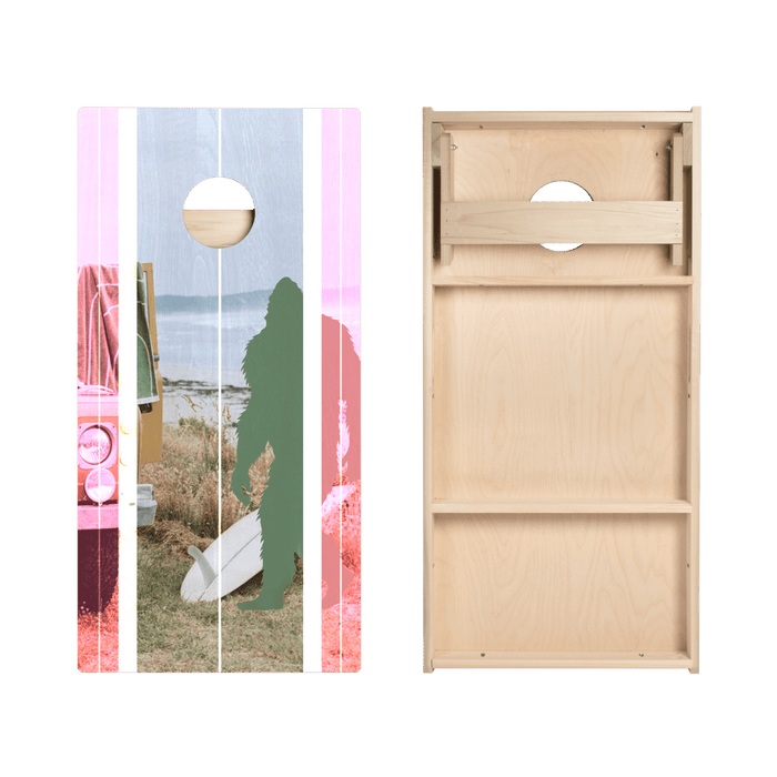 Retro Sasquatch Surf Star Cornhole Boards, - American Cornhole Association