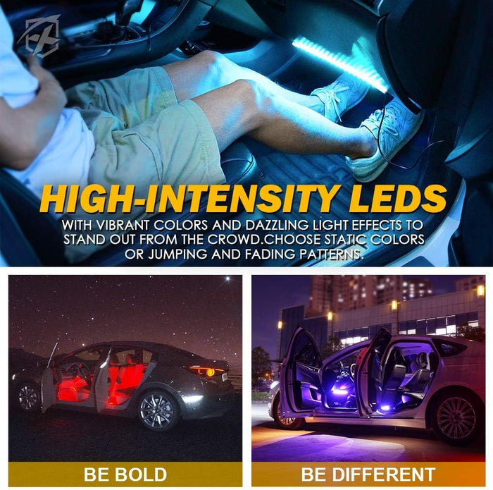 RGB Interior Light Strips - Powered by Cigarette Plug