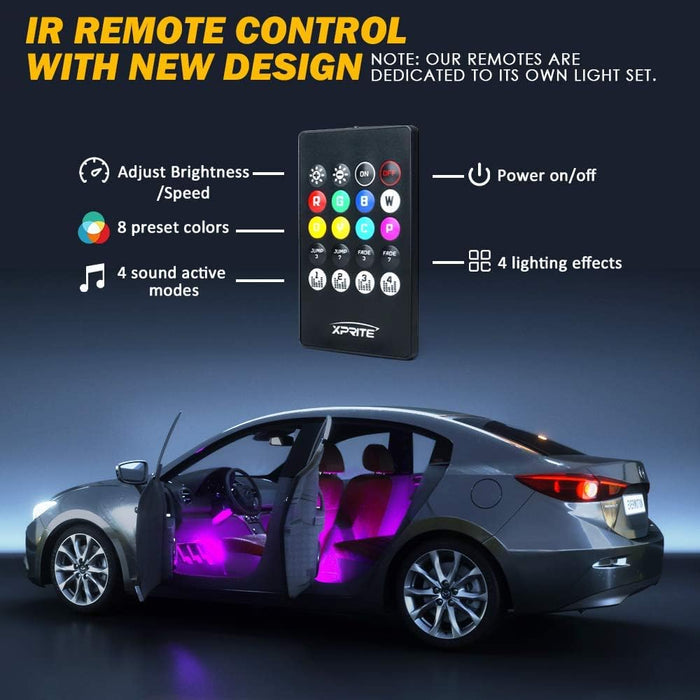 RGB Interior Light Strips - Powered by Cigarette Plug