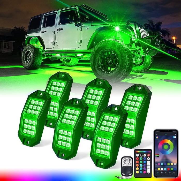 RGBW Jeep Rock Lights – Bluetooth Off-Road Underglow LED Lights for Truck, UTV & ATV | Xprite