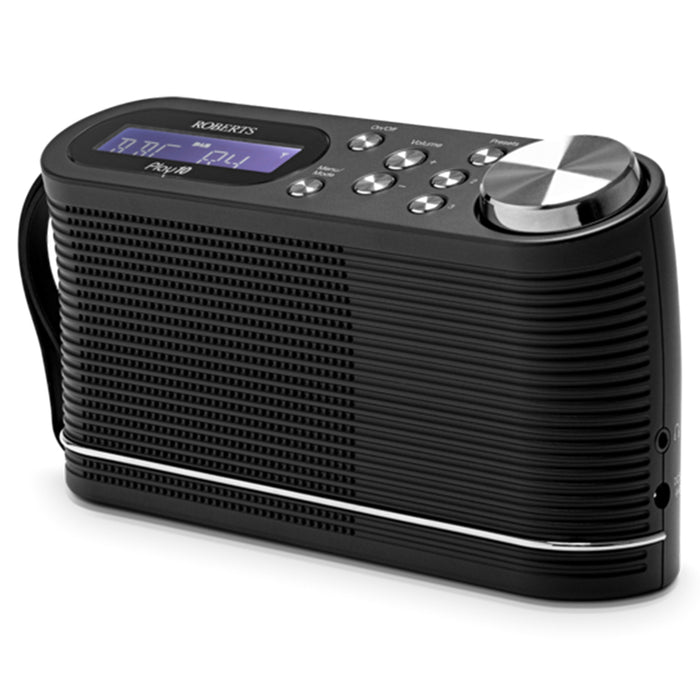 Roberts Play 10 DAB+/FM Portable Radio - Black | PLAY10 from Roberts - DID Electrical