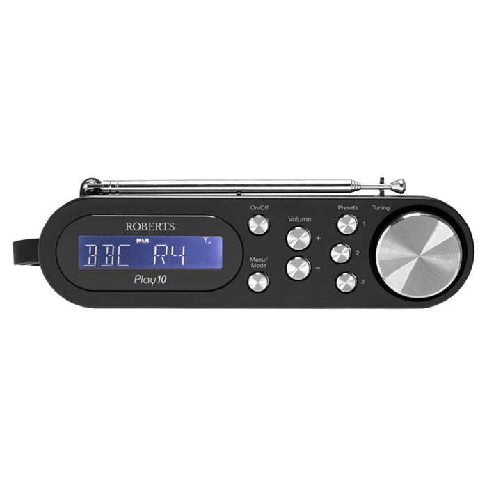 Roberts Play 10 DAB+/FM Portable Radio - Black | PLAY10 from Roberts - DID Electrical