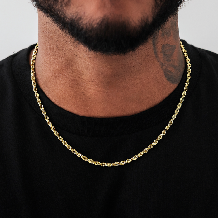 Rope Chain in Yellow Gold- 4mm