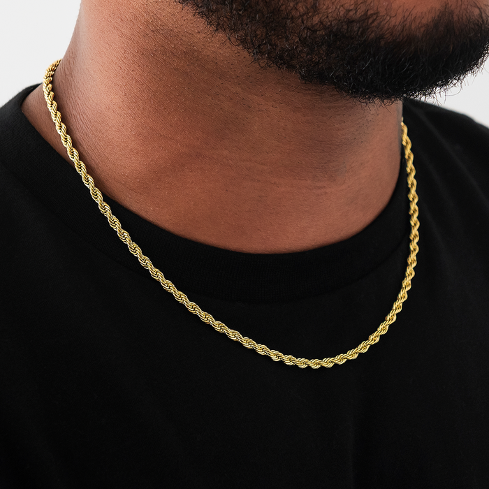 Rope Chain in Yellow Gold- 4mm