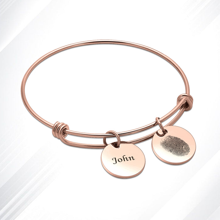 Rosegold Charm Bangle - IUCHBA102