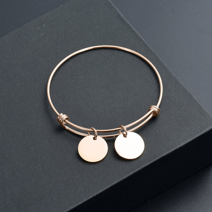 Rosegold Charm Bangle - IUCHBA102