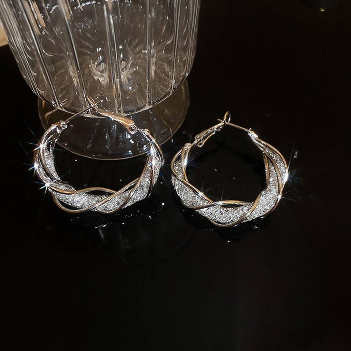 ROUND SMALL LUXURY FRENCH HOOP EARRINGS