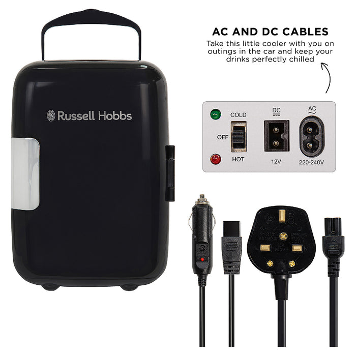 Russell Hobbs 4L Freestanding Mini Cooler - Black | RH4CLR1001B from Russell Hobbs - DID Electrical