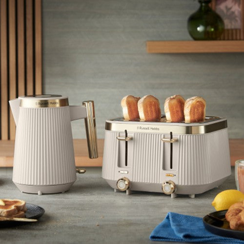 Russell Hobbs Brontë 1960W 4 Slice Toaster - Stone | 26771 from Russell Hobbs - DID Electrical