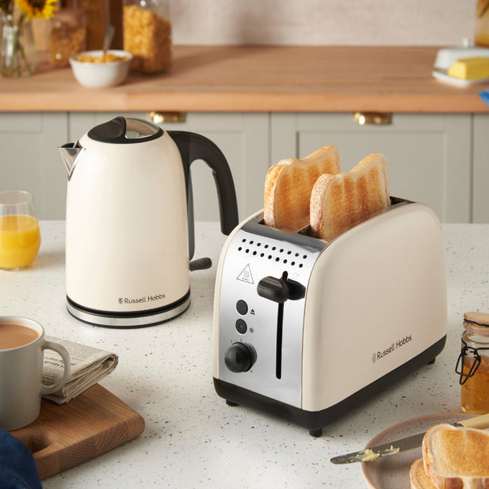 Russell Hobbs Classics 1670W 2 Slice Toaster - Jasmine White | 26930 from Russell Hobbs - DID Electrical