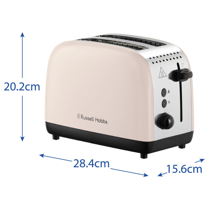 Russell Hobbs Classics 1670W 2 Slice Toaster - Jasmine White | 26930 from Russell Hobbs - DID Electrical