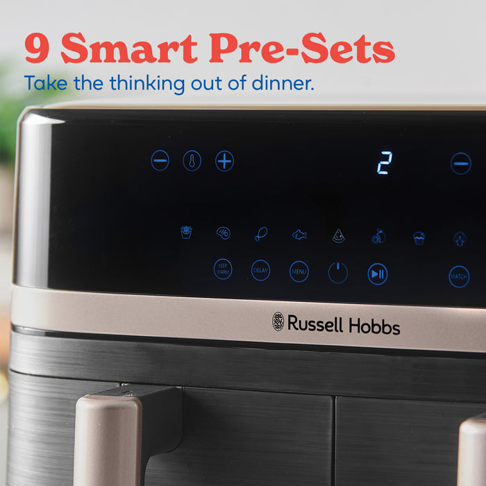 Russell Hobbs Satisfry 9L Dual Basket Air Fryer - Black | 27680