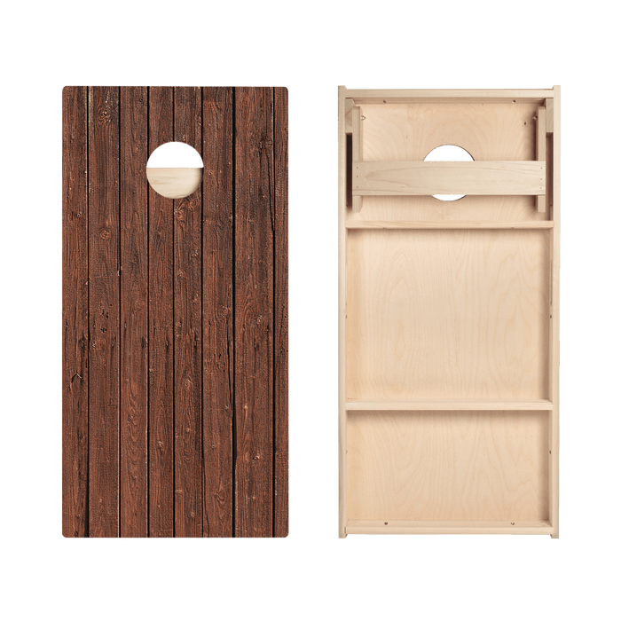 Rustic Dark Wood Star Cornhole Boards, - American Cornhole Association