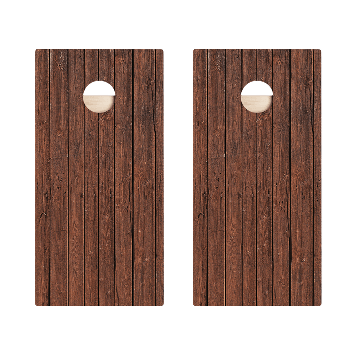 Rustic Dark Wood Star Cornhole Boards, - American Cornhole Association