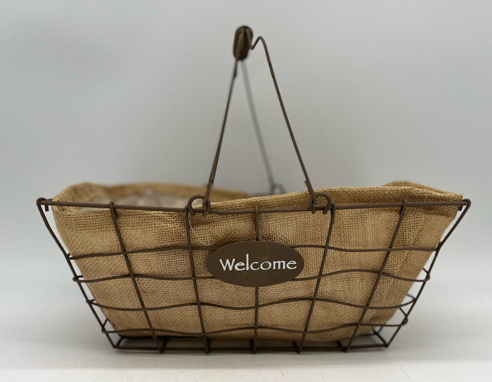 Rustic Farm House Woven Welcome Basket