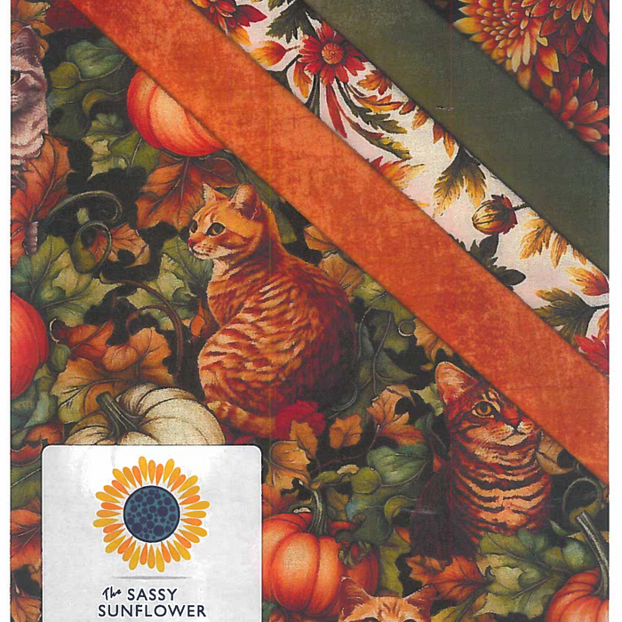 Sassy Half Pack Fabric Kit - Autumn Cats