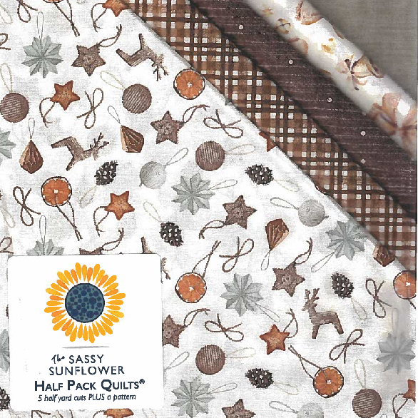 Sassy Half Pack Fabric Kit - Snowbound Brown