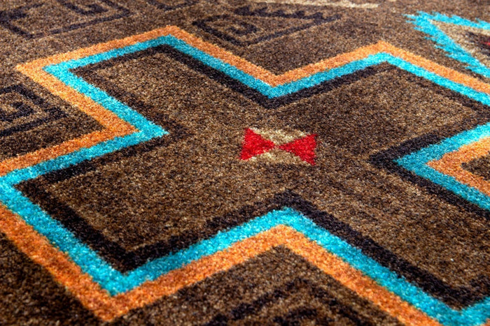 Sawtooth Southwestern Floor Runner carped design detail - Your Western Decor