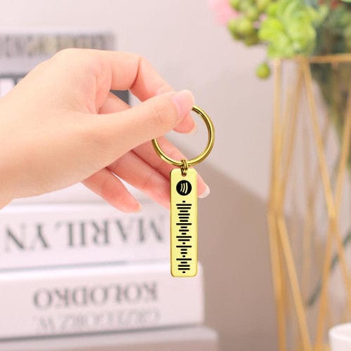 Scannable Spotify Code Keychain Personalized Music Keychain Keychain MelodyNecklace
