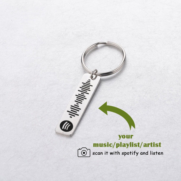 Scannable Spotify Code Keychain Personalized Music Keychain Keychain MelodyNecklace