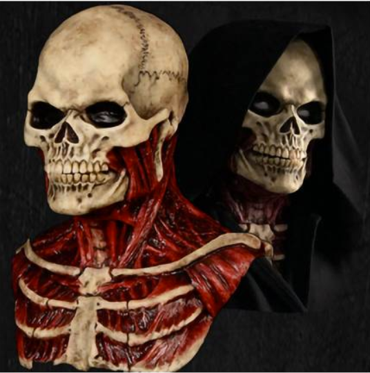 Scary Skull Halloween Mask with Realistic Bloody Effects