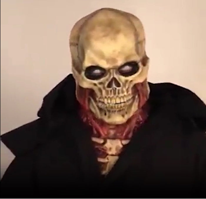 Scary Skull Halloween Mask with Realistic Bloody Effects