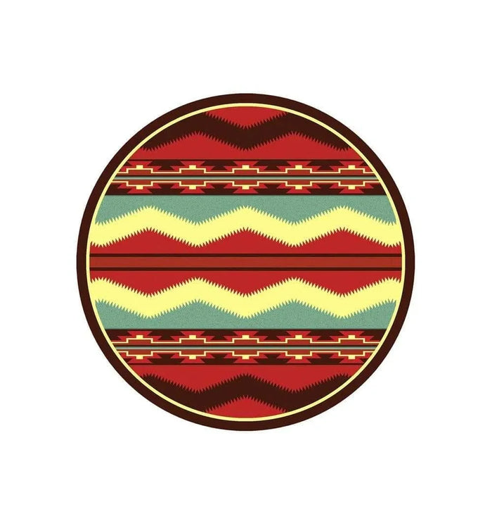 Scout Fiesta Colorful 8ft Round Area Rug - Made in the USA - Your Western Decor, LLC