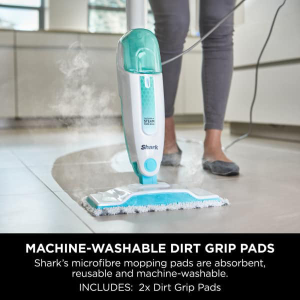 Shark Classic Steam Mop - White & Mint Green | S1000UK from Shark - DID Electrical