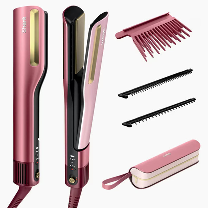 Shark SilkiPro Wet-To-Dry Ceramic Hair Straightener - Rose Petal | HT401UKPK from Shark - DID Electrical