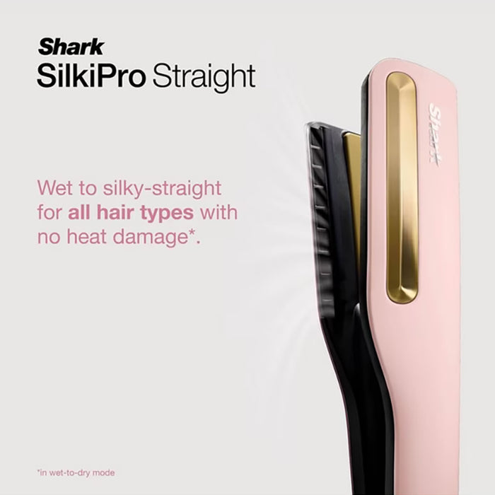 Shark SilkiPro Wet-To-Dry Ceramic Hair Straightener - Rose Petal | HT401UKPK from Shark - DID Electrical