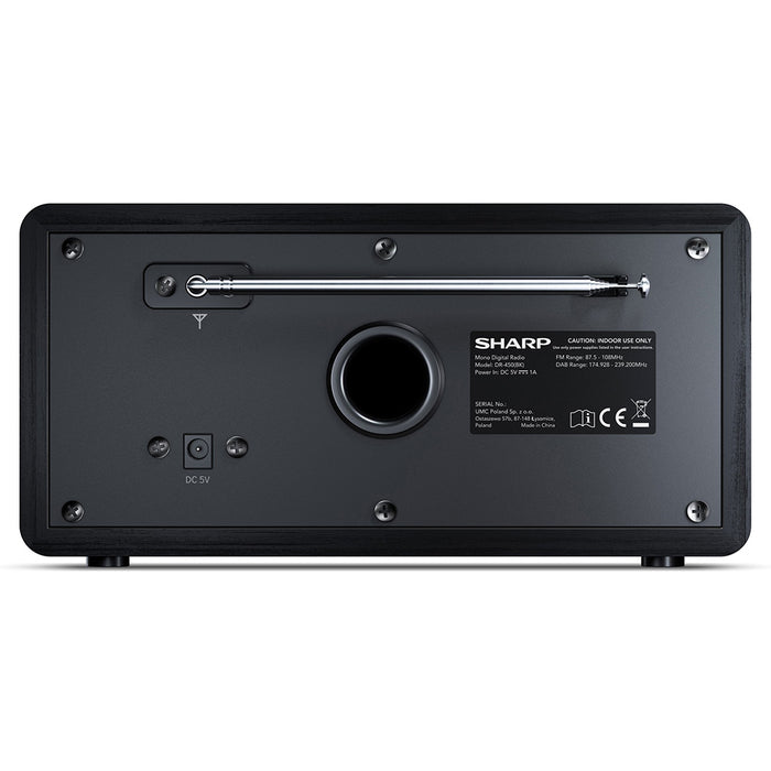Sharp DAB+/FM Bluetooth Digital Radio - Black | SDR-450B from Sharp - DID Electrical