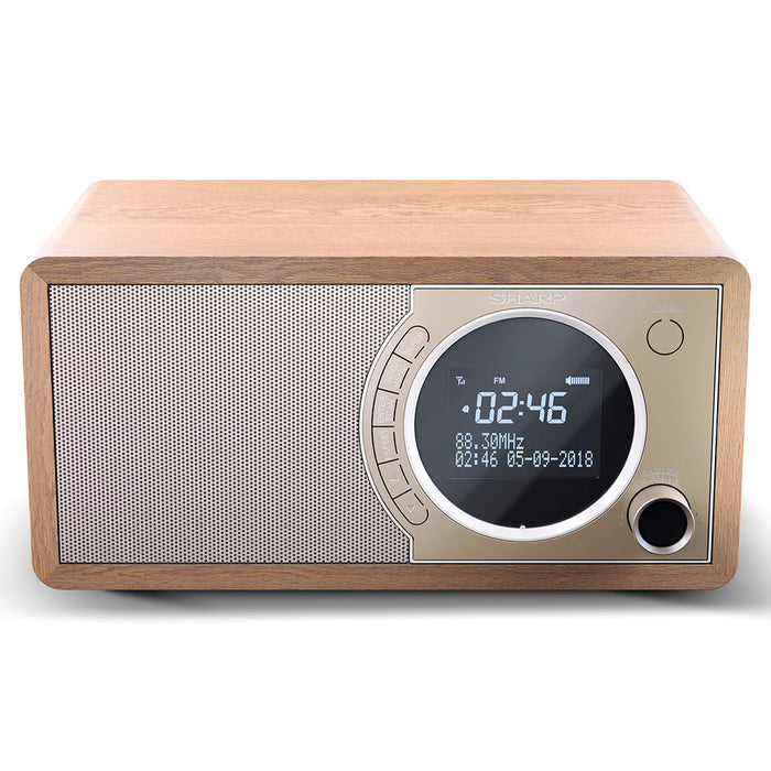 Sharp DAB+/FM Bluetooth Digital Radio - Brown | SDR-450BR from Sharp - DID Electrical