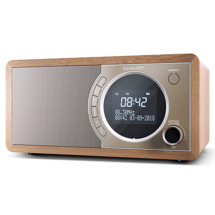 Sharp DAB+/FM Bluetooth Digital Radio - Brown | SDR-450BR from Sharp - DID Electrical