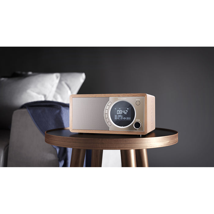 Sharp DAB+/FM Bluetooth Digital Radio - Brown | SDR-450BR from Sharp - DID Electrical