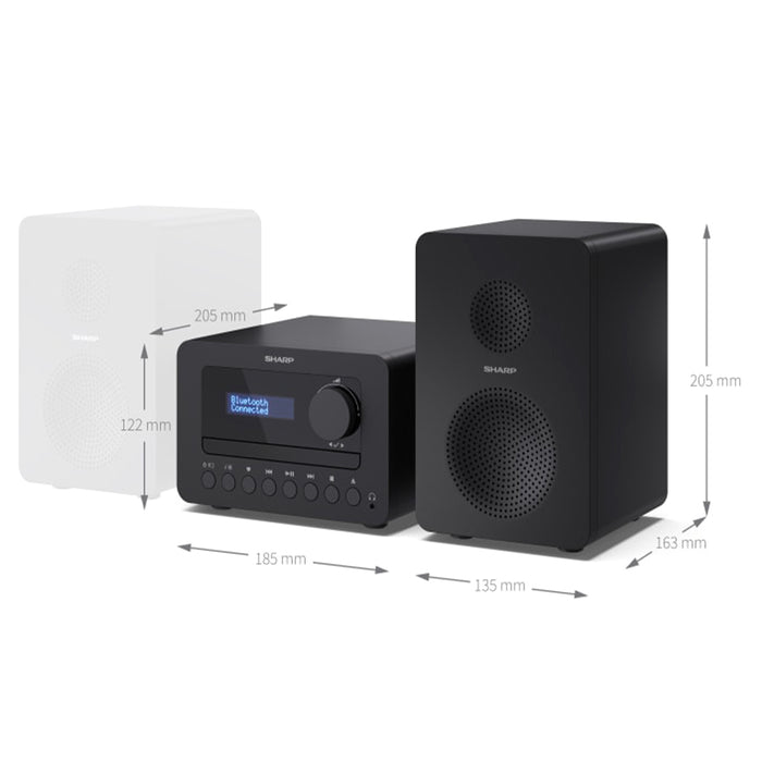 Sharp TOKYO FM Hi-Fi Micro System - Black | SXL-B514 - A from Sharp - DID Electrical