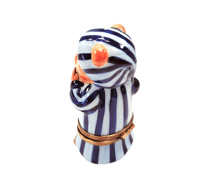 Sleepy Time Teddy Bear porcelain box from Limoges, alternate view