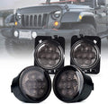 Smoked Lens Turn Signal & Side Marker Lights Kits for 2007-2018 Jeep Wrangler JK JKU