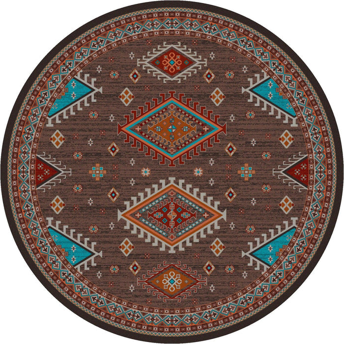 Southwest Persian Round Area Rug USA made - Your Western Decor