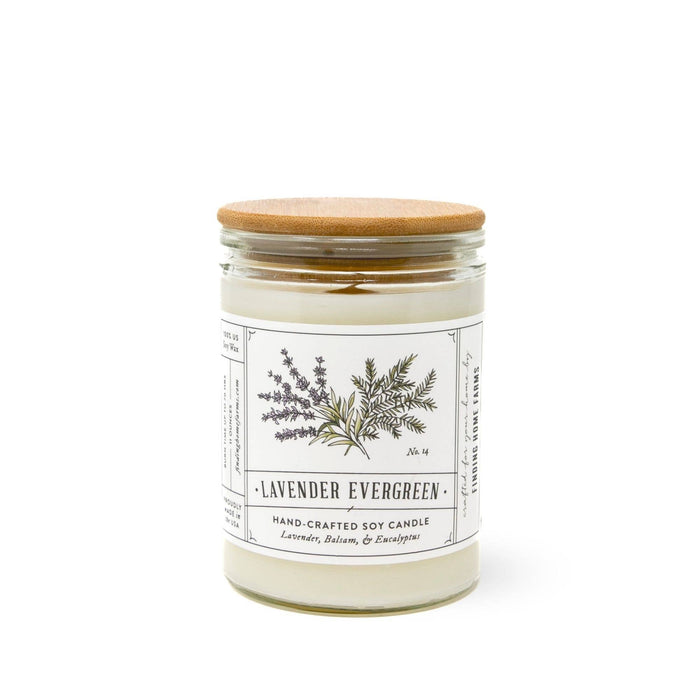 Soy Candle, Lavender Evergreen, Woody & Herbal Scent