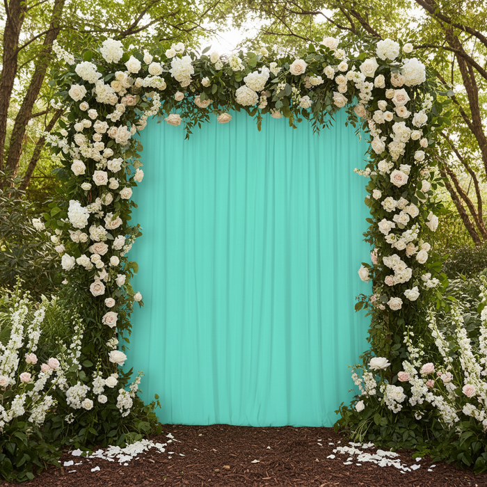 Spandex 4-way Stretch Drape Curtain 14ft H x 60" W - Turquoise