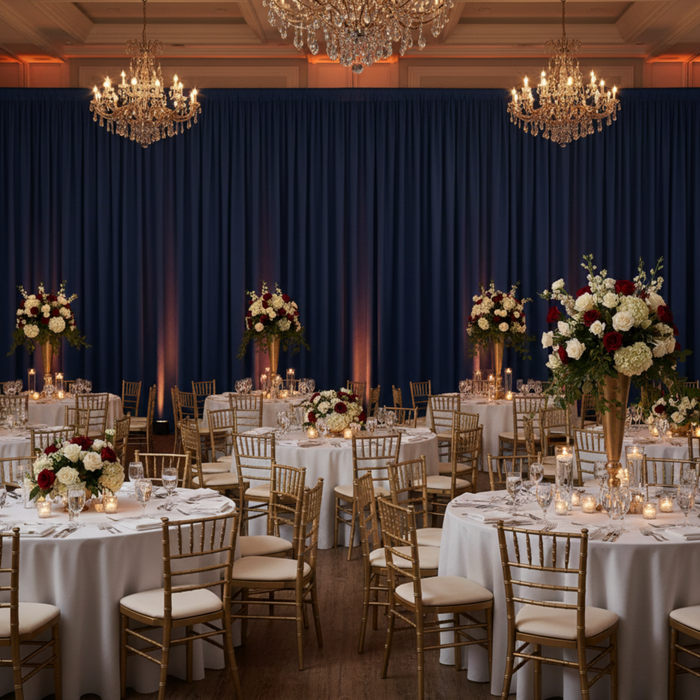 Indoor Night Gala Navy Drape