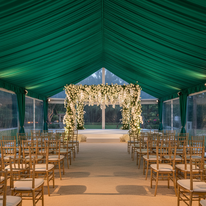 Spandex Stretch 4-way Fabric Roll 10 yds x 58" - Emerald Green wedding canopy