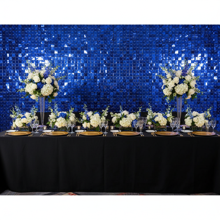 Spangle Shimmer Sequin Wall Panel Backdrops (24 panels) - Royal Blue