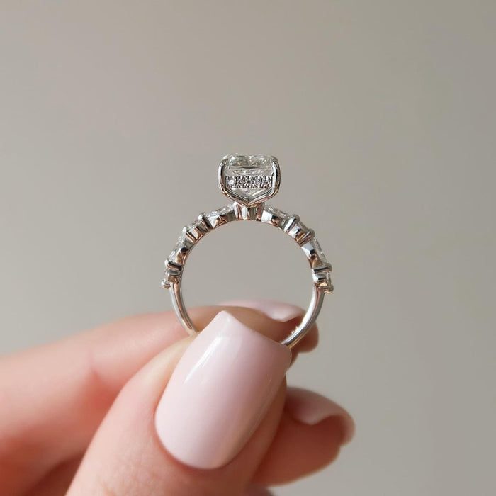 Sparkle 3.5ct Radiant Cut Engagement Ring For Women In Sterling Silver