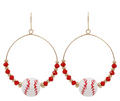 Sports Theme Bead Round Earrings