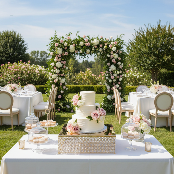 Crystal Cake Stand – Outdoor Garden