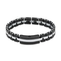 Stainless Steel Black & Silver Bracelet - IUBR207