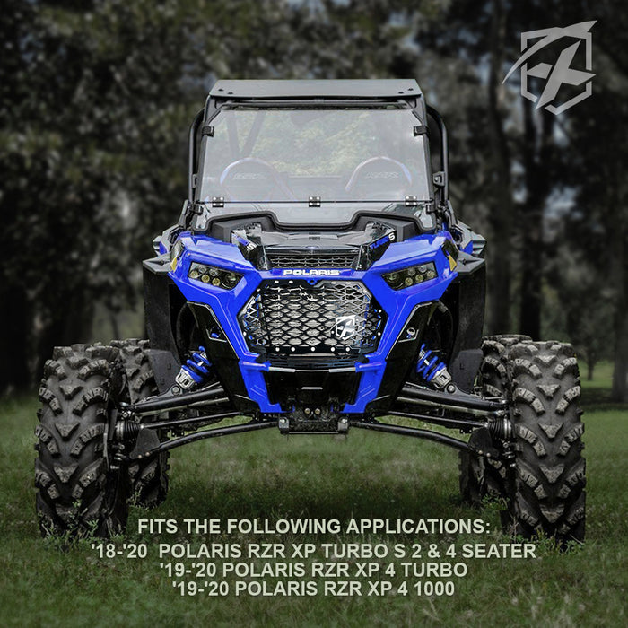 Steel Mesh Grille with Light Bar for 2019-2023 Polaris RZR 1000 XP Turbo
