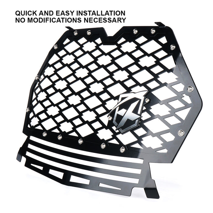 Steel Mesh Grille with Light Bar for 2019-2023 Polaris RZR 1000 XP Turbo